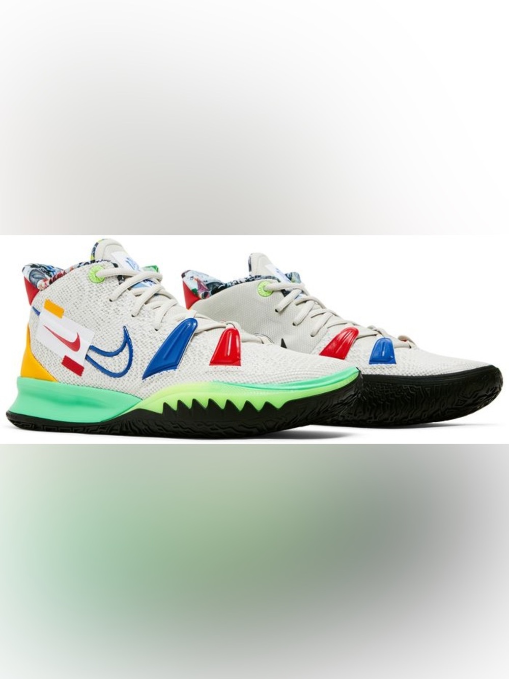 Nike Kyrie 7 “Visions” Basketball Shoes 2021 | White Multi-Color | Men’s Size 10 - Picture 2 of 14